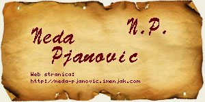 Neda Pjanović vizit kartica